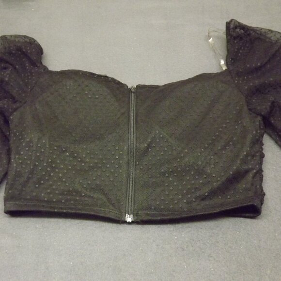 Windsor Mesh Polka Dot Crop Top - Picture 8 of 8